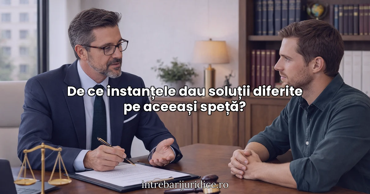 De ce instanțele dau soluții diferite pe aceeași speță?