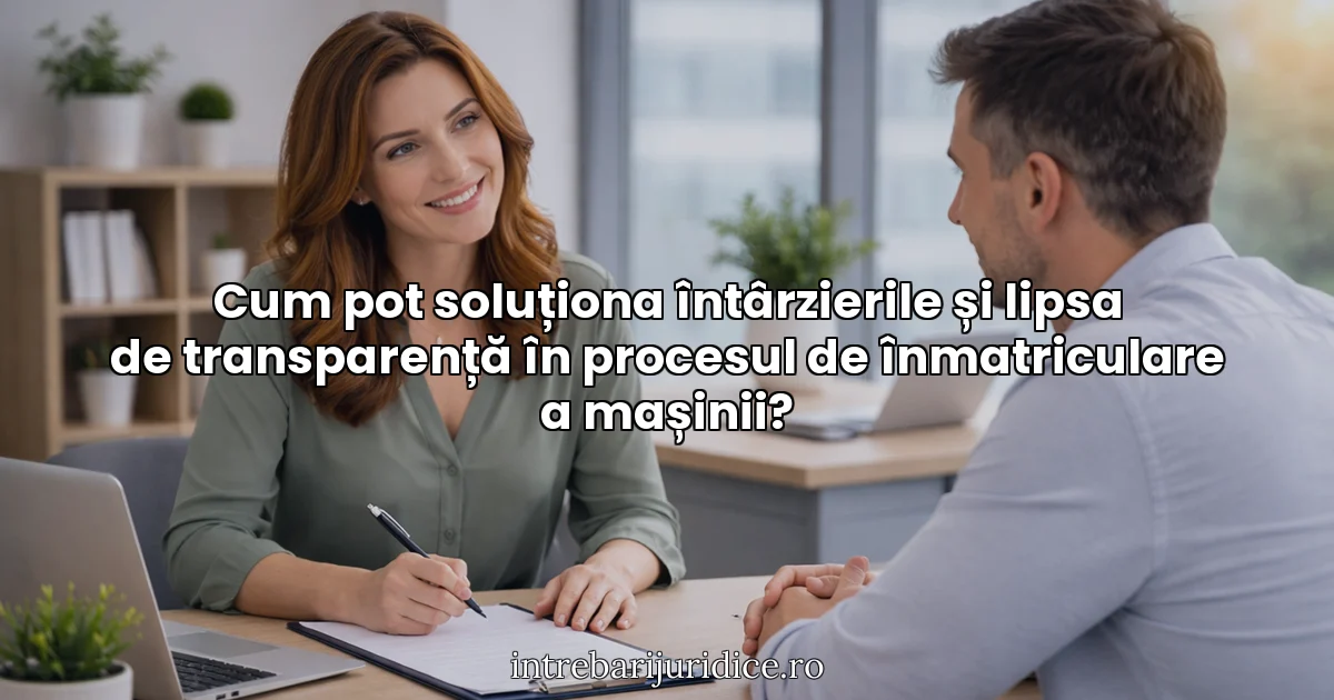 Cum pot soluționa întârzierile și lipsa de transparență în procesul de înmatriculare a mașinii?
