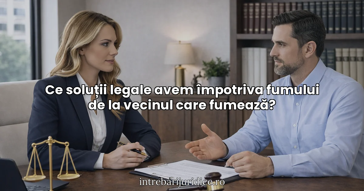 Ce soluții legale avem împotriva fumului de la vecinul care fumează?