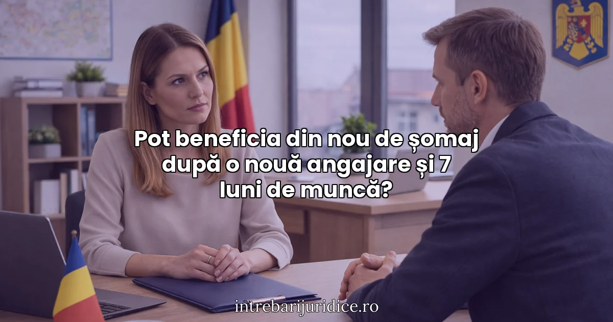 Pot beneficia din nou de șomaj după o nouă angajare și 7 luni de muncă?