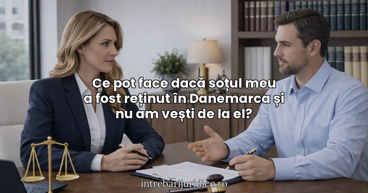 Ce pot face dacă soțul meu a fost reținut în Danemarca și nu am vești de la el?
