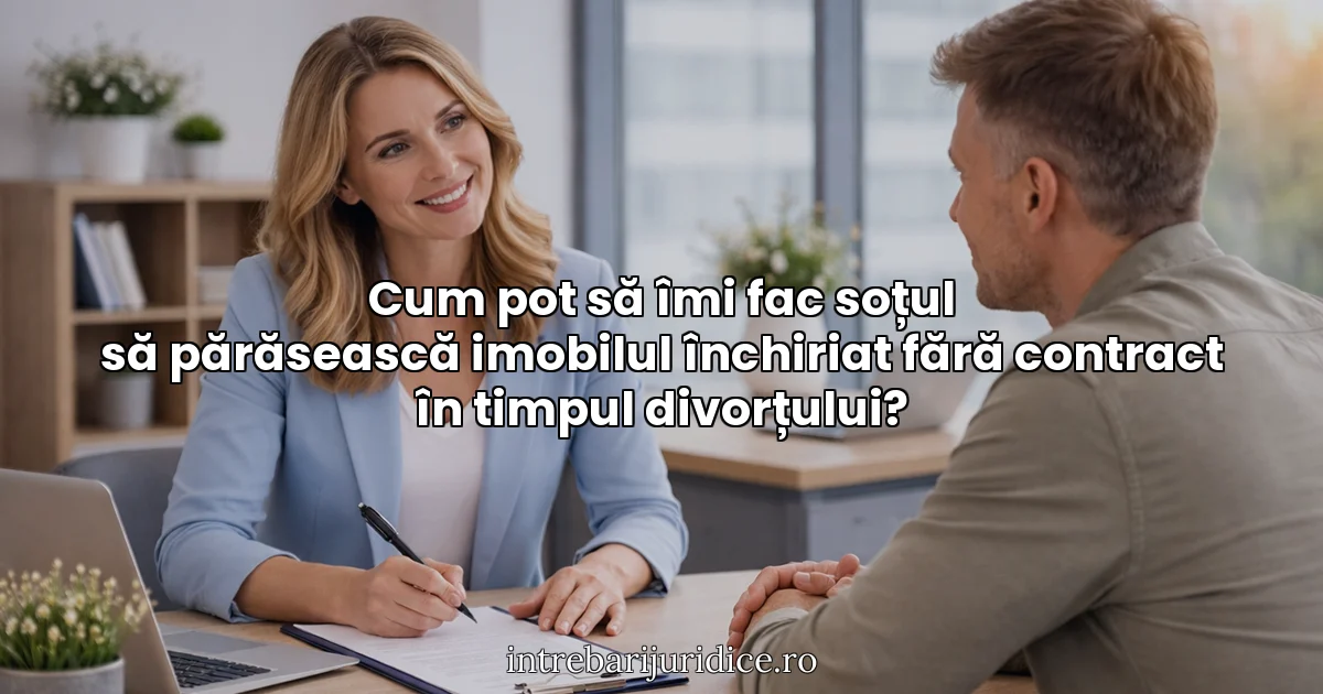 Cum pot să îmi fac soțul să părăsească imobilul închiriat fără contract în timpul divorțului?