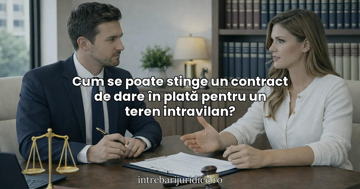 Cum se poate stinge un contract de dare în plată pentru un teren intravilan?