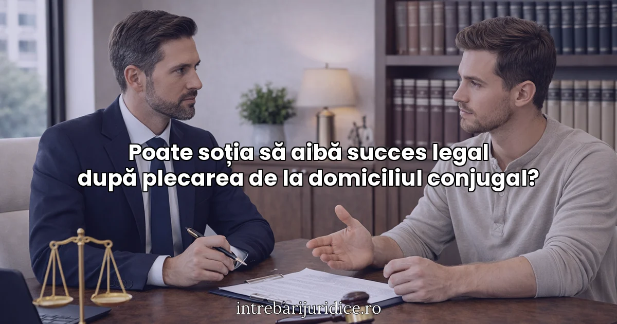Poate soția să aibă succes legal după plecarea de la domiciliul conjugal?
