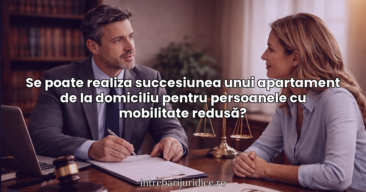 Se poate realiza succesiunea unui apartament de la domiciliu pentru persoanele cu mobilitate redusă?