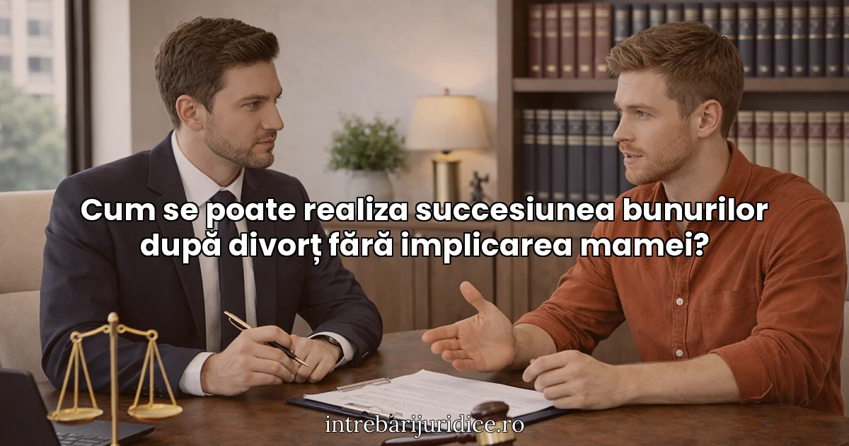 Cum se poate realiza succesiunea bunurilor după divorț fără implicarea mamei?