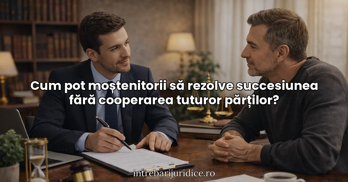 Cum pot moștenitorii să rezolve succesiunea fără cooperarea tuturor părților?