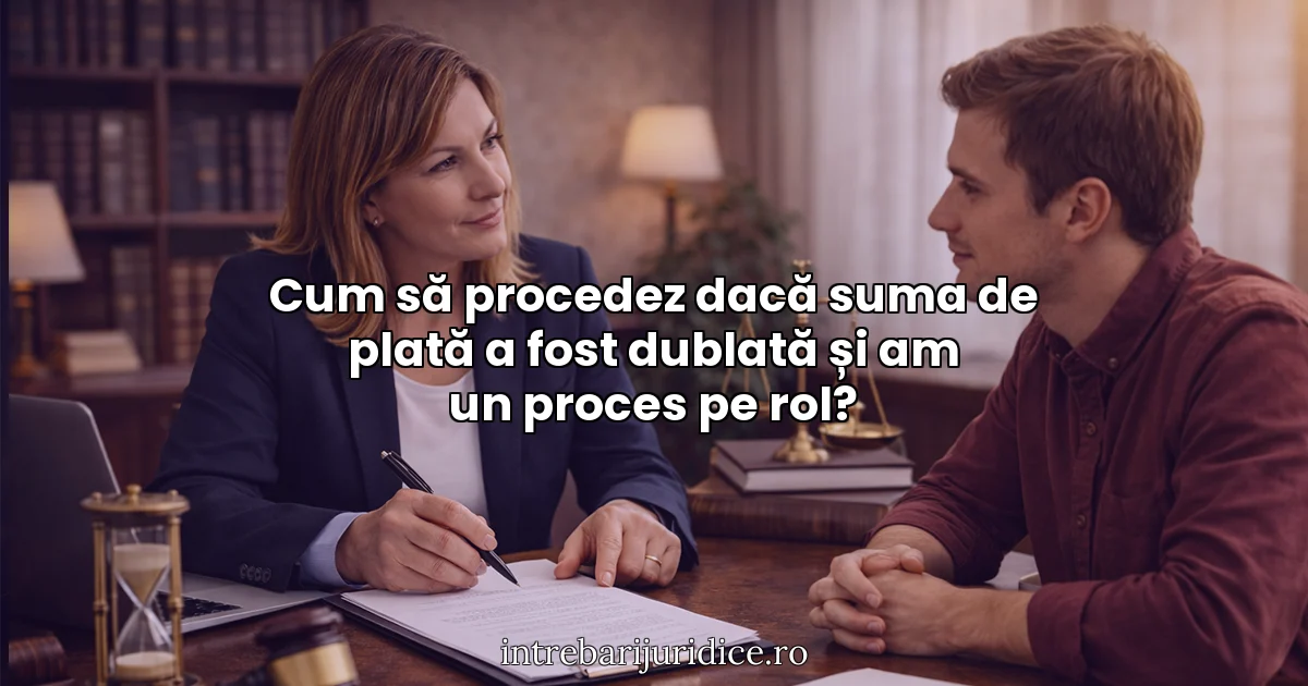 Cum să procedez dacă suma de plată a fost dublată și am un proces pe rol?