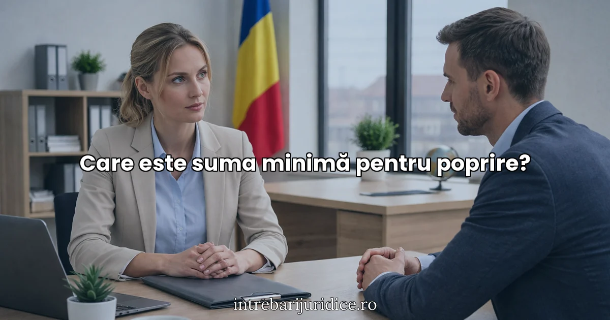 Care este suma minimă pentru poprire?