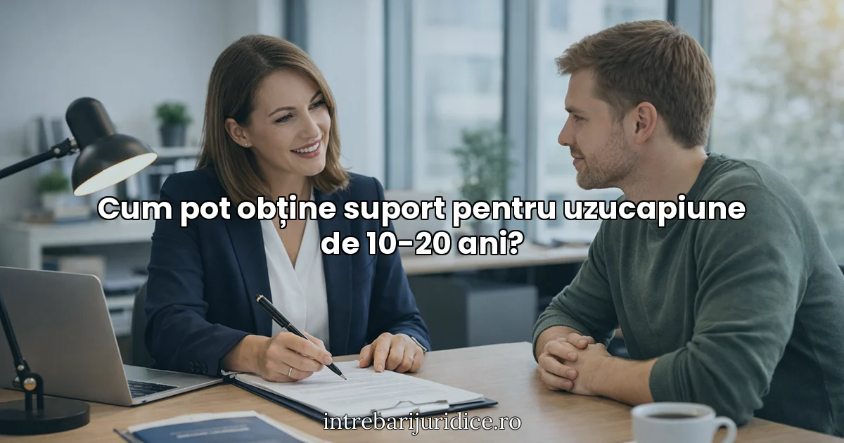 Cum pot obține suport pentru uzucapiune de 10-20 ani?