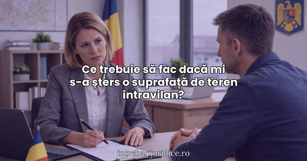 Ce trebuie să fac dacă mi s-a șters o suprafață de teren intravilan?