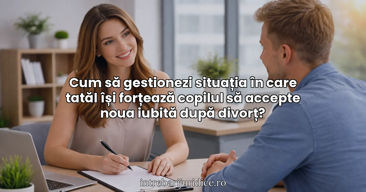 Cum să gestionezi situația în care tatăl își forțează copilul să accepte noua iubită după divorț?