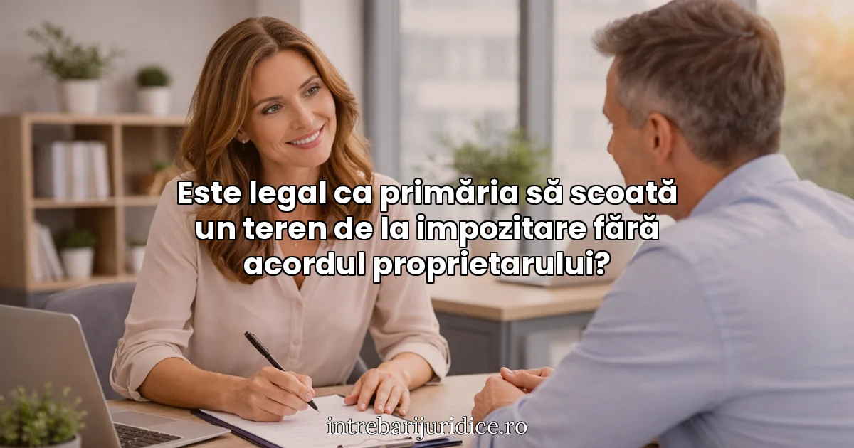 Este legal ca primăria să scoată un teren de la impozitare fără acordul proprietarului?