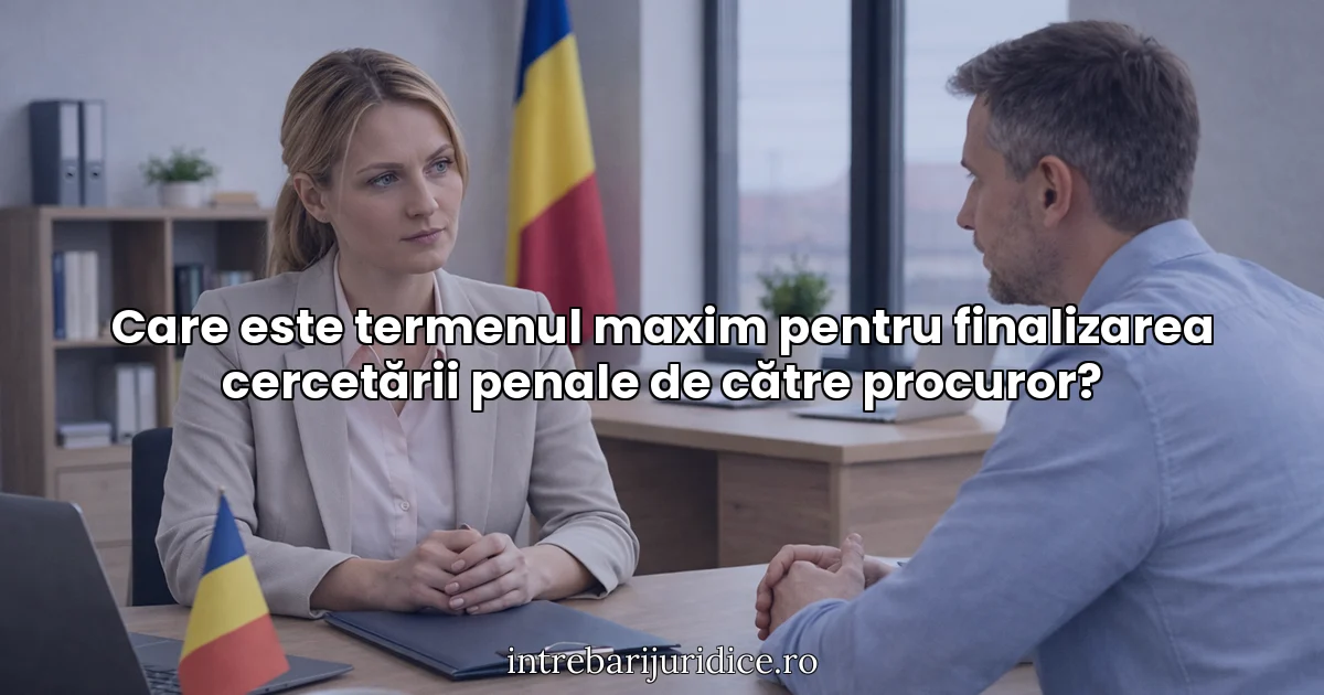 Care este termenul maxim pentru finalizarea cercetării penale de către procuror?