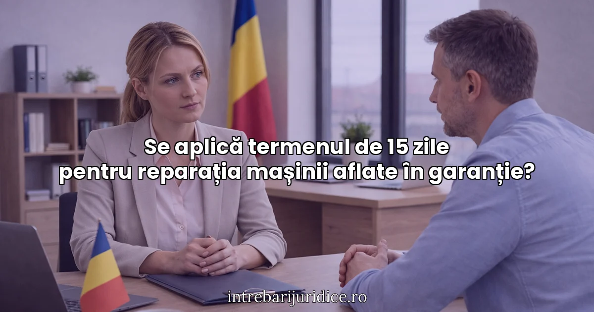 Se aplică termenul de 15 zile pentru reparația mașinii aflate în garanție?