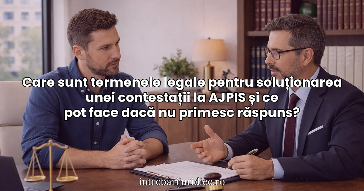 Care sunt termenele legale pentru soluționarea unei contestații la AJPIS și ce pot face dacă nu primesc răspuns?