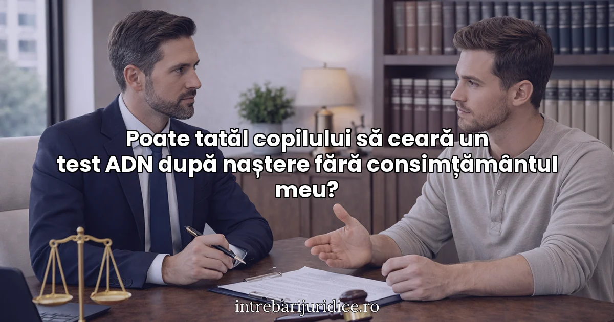 Poate tatăl copilului să ceară un test ADN după naștere fără consimțământul meu?