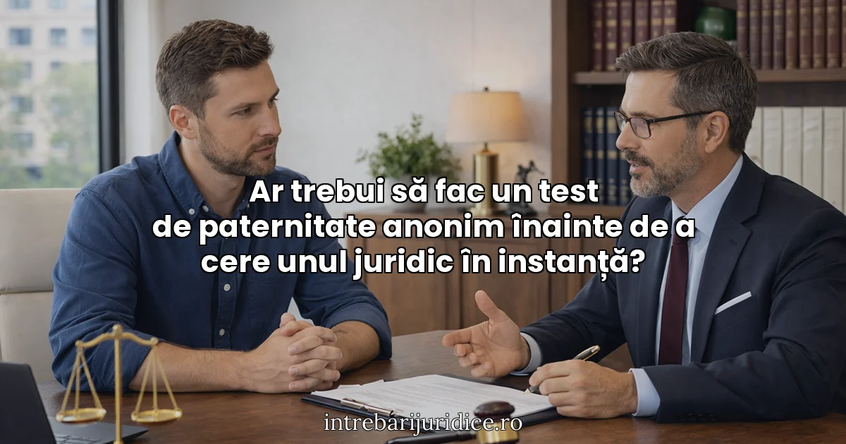 Ar trebui să fac un test de paternitate anonim înainte de a cere unul juridic în instanță?