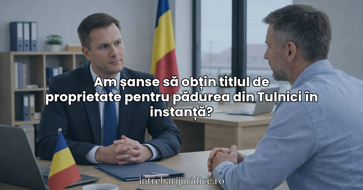 Am șanse să obțin titlul de proprietate pentru pădurea din Tulnici în instanță?
