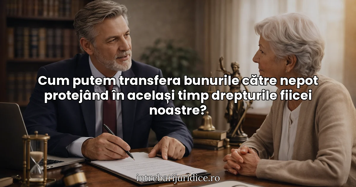 Cum putem transfera bunurile către nepot protejând în același timp drepturile fiicei noastre?