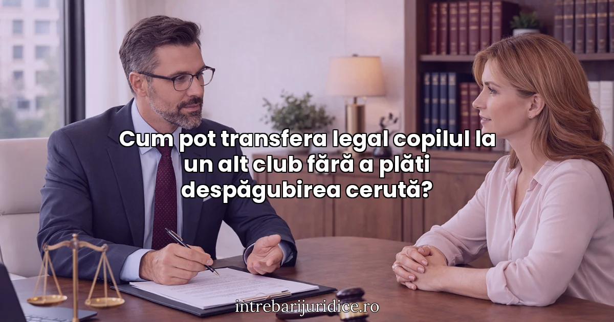 Cum pot transfera legal copilul la un alt club fără a plăti despăgubirea cerută?