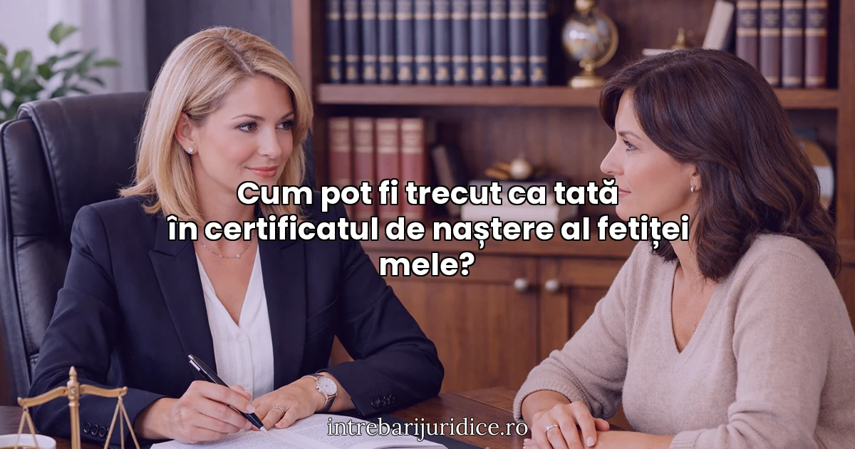 Cum pot fi trecut ca tată în certificatul de naștere al fetiței mele?