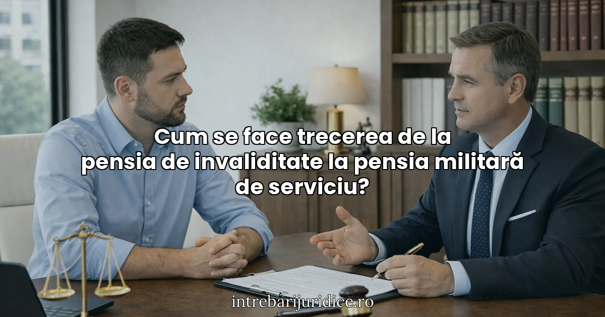 Cum se face trecerea de la pensia de invaliditate la pensia militară de serviciu?