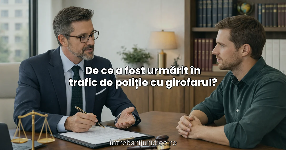 De ce a fost urmărit în trafic de poliție cu girofarul?