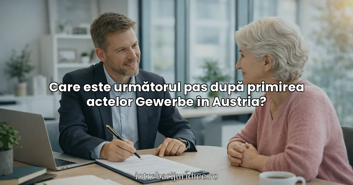 Care este următorul pas după primirea actelor Gewerbe în Austria?