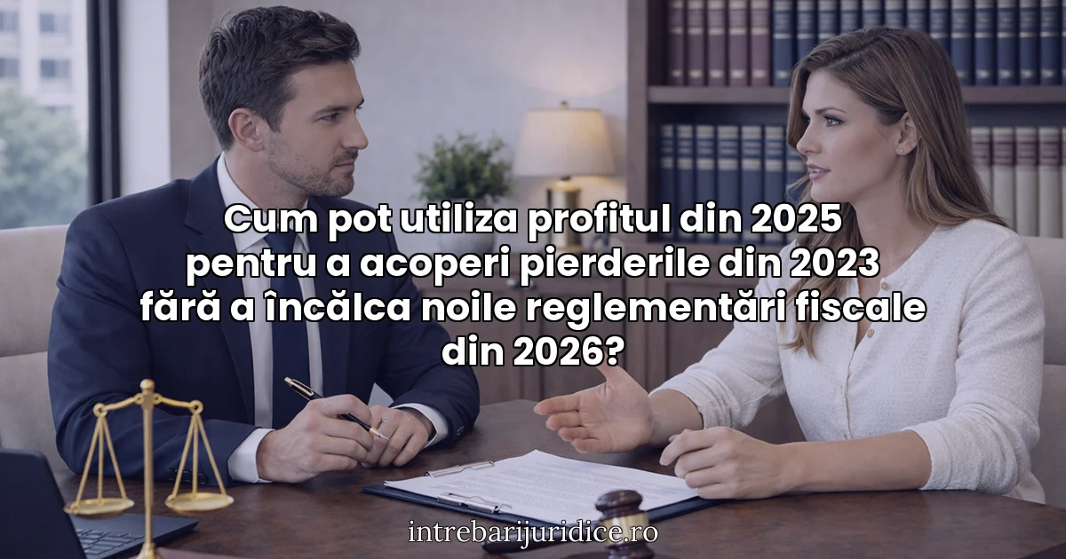 Cum pot utiliza profitul din 2025 pentru a acoperi pierderile din 2023 fără a încălca noile reglementări fiscale din 2026?