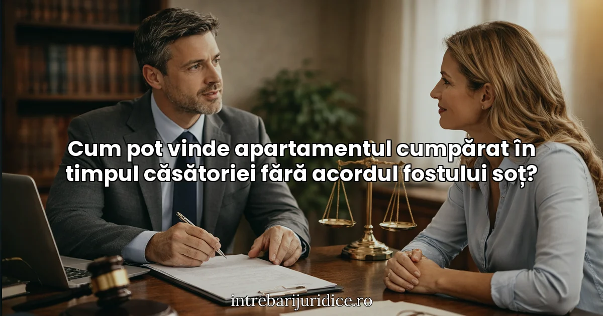 Cum pot vinde apartamentul cumpărat în timpul căsătoriei fără acordul fostului soț?