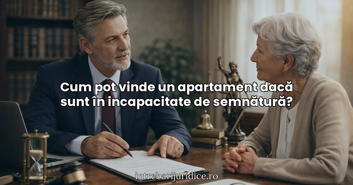 Cum pot vinde un apartament dacă sunt în incapacitate de semnătură?