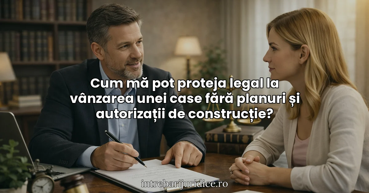 Cum mă pot proteja legal la vânzarea unei case fără planuri și autorizații de construcție?