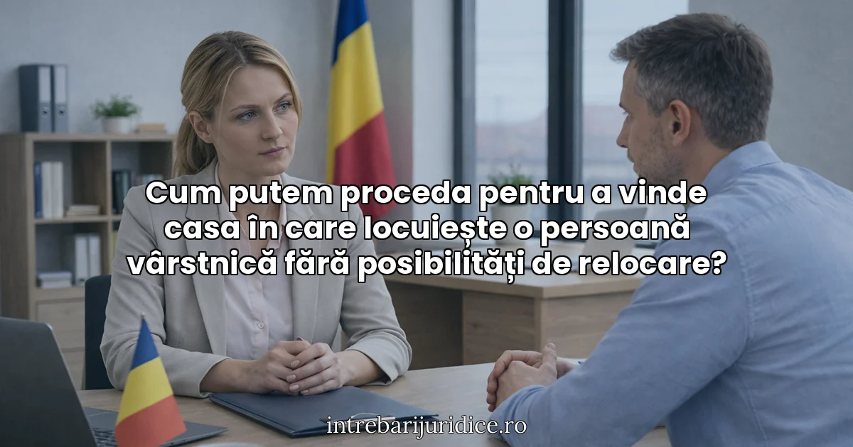 Cum putem proceda pentru a vinde casa în care locuiește o persoană vârstnică fără posibilități de relocare?