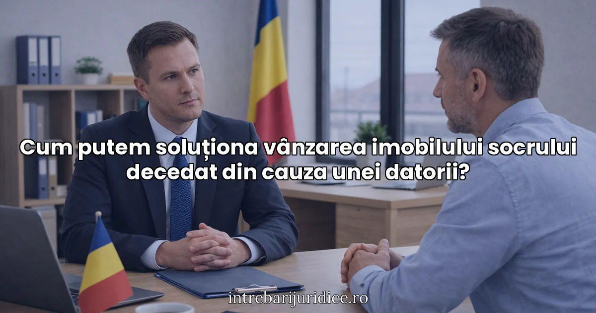Cum putem soluționa vânzarea imobilului socrului decedat din cauza unei datorii?