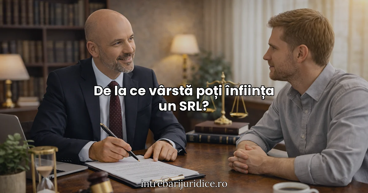 De la ce vârstă poți înființa un SRL?