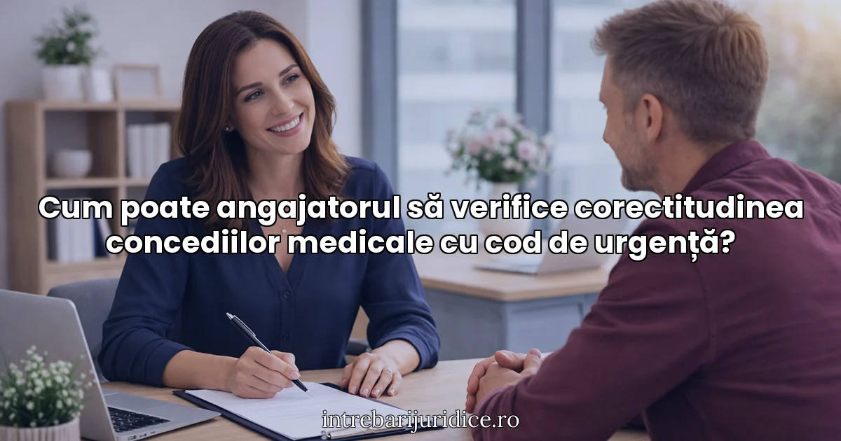Cum poate angajatorul să verifice corectitudinea concediilor medicale cu cod de urgență?