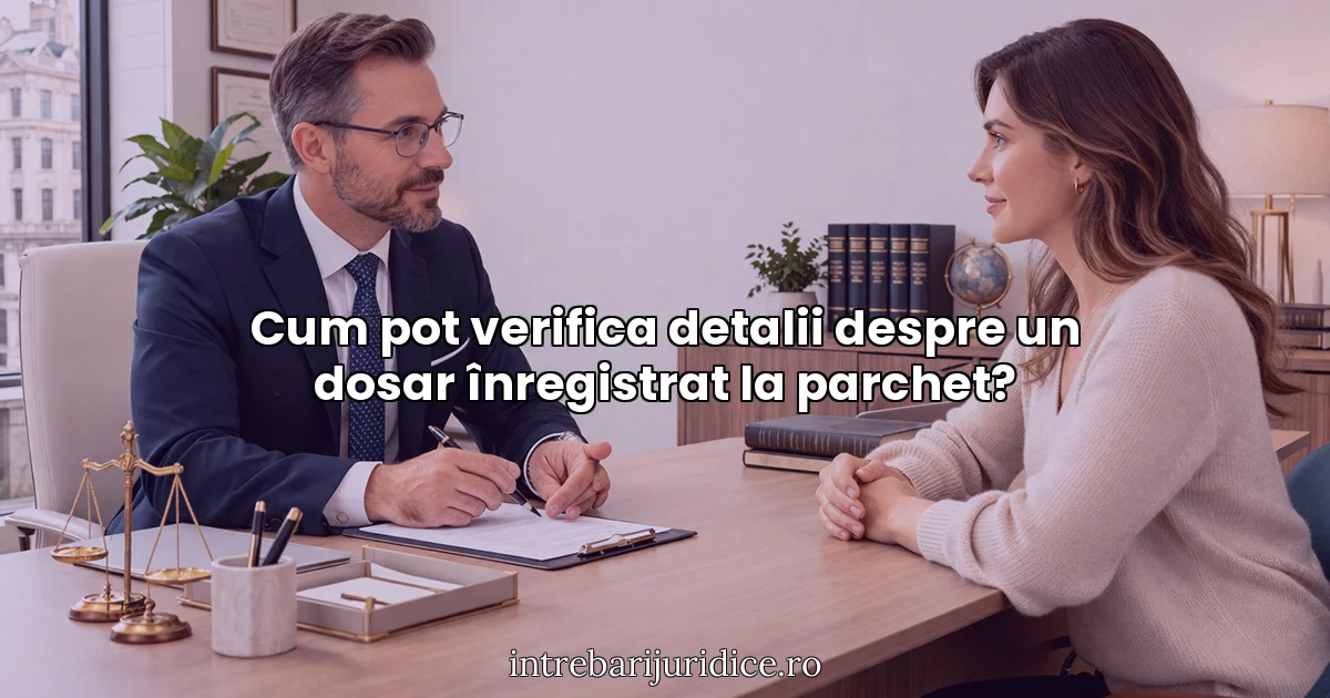 Cum pot verifica detalii despre un dosar înregistrat la parchet?