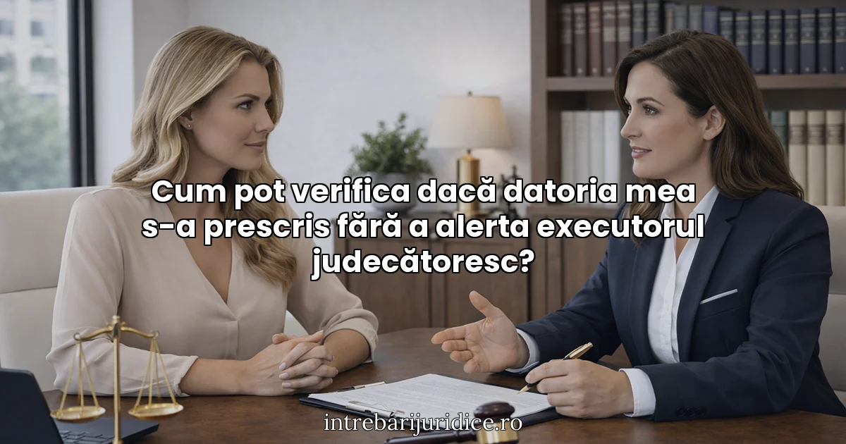 Cum pot verifica dacă datoria mea s-a prescris fără a alerta executorul judecătoresc?