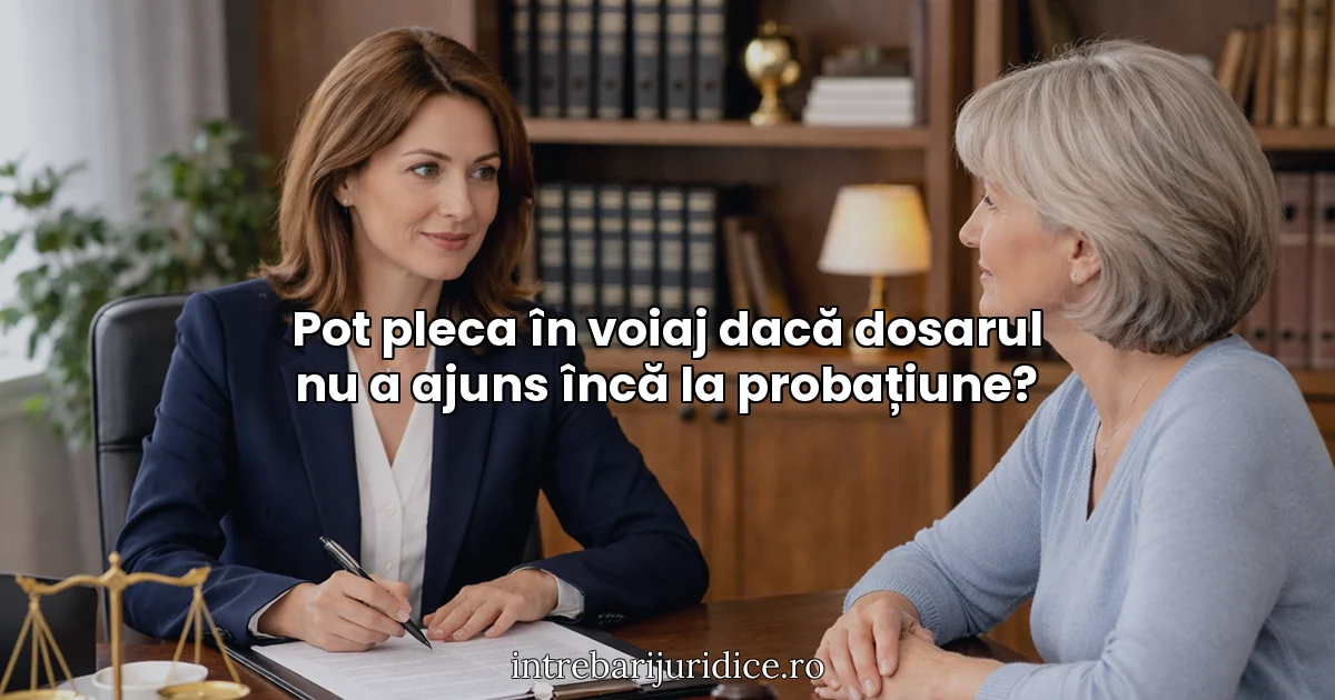 Pot pleca în voiaj dacă dosarul nu a ajuns încă la probațiune?