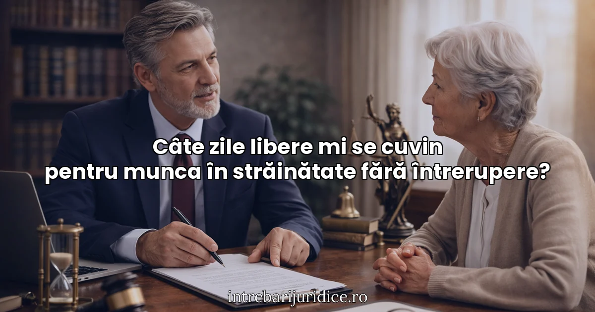 Câte zile libere mi se cuvin pentru munca în străinătate fără întrerupere?